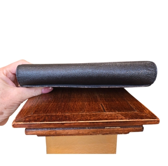 Coach Metallic Gold Black Leather Slim Long Multi-Compartment Wallet - Picture 8 of 13